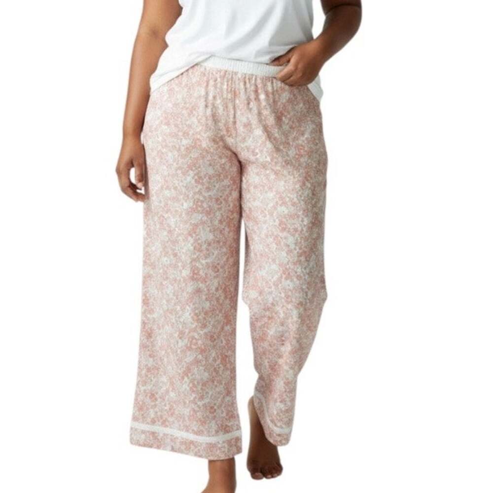 Sleep Sense sleep pants floral peaches and cream color NWT size XL